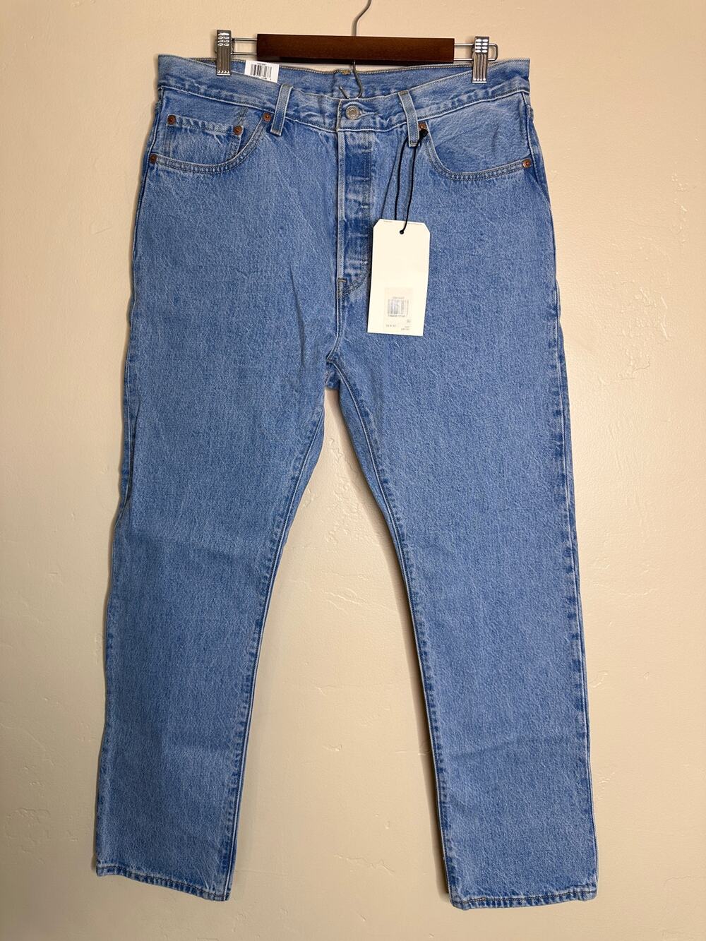 NWT Levi's 501 Original High Rise Straight Leg Medium Wash Jeans 33x30